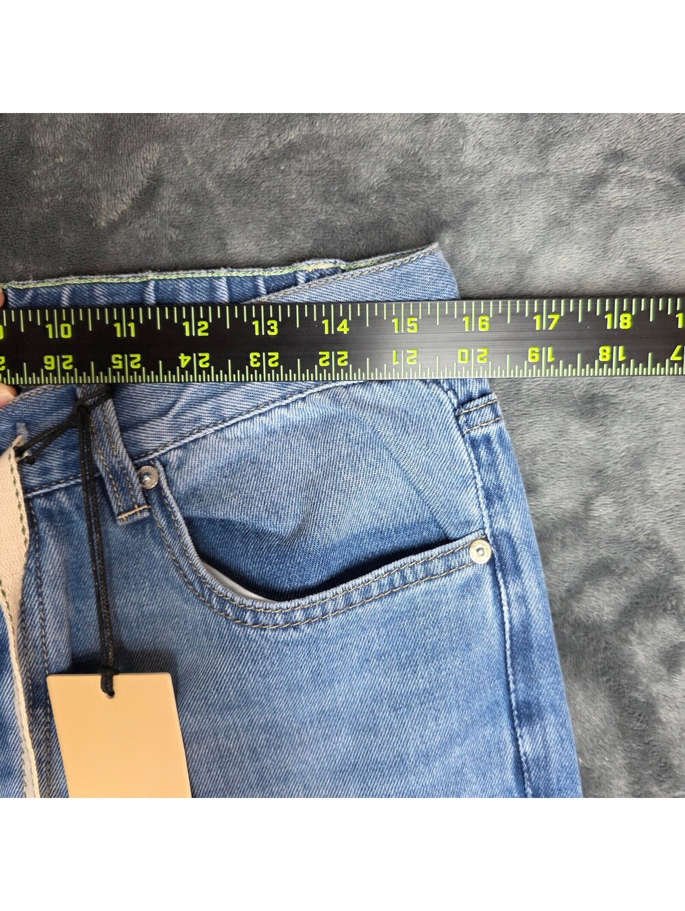 Scotch & Soda Baggy Drawstring Jeans Medium Denim Wide Leg NWT - Picture 6 of 13